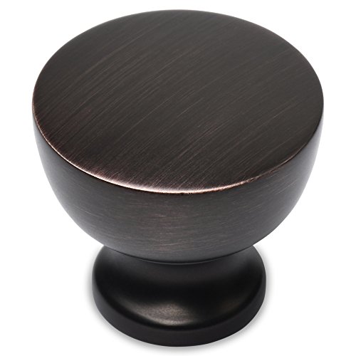 Southern Hills Oil Rubbed Bronze Cabinet Knobs - Premium Drawer Pulls 5-Pack - Round Furniture Hardware - Kitchen Handles - Dresser Fixtures - Home Accessories SHKM013-ORB-5