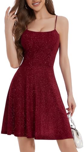 Amazon.com: Women Sequin Mini Dress Glitter Sparkly Sleeveless Aline Short  Dress Loose Flowy Cocktail Party Club Homecoming Dress Hot Pink : Clothing,  Shoes & Jewelry