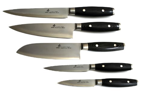 Zhen japanese vg-10 5-piece 3-layer forged steel cutler…