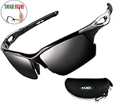 Polarized Sports Sunglasses for Men & Women,Ultra tough & lightweight frame with UV400 HD lens