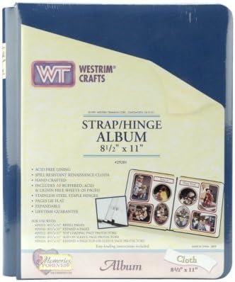 Westrim Crafts Strap/hinge Cloth Album 8.5" x 11" in Bright Blue