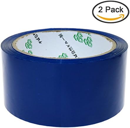 PackaPro Carton Package Moving Boxes Sorting Colors Sealing Tape Extra Long 1.89 Inches x 55 Yards, 2 Rolls, Dark Blue