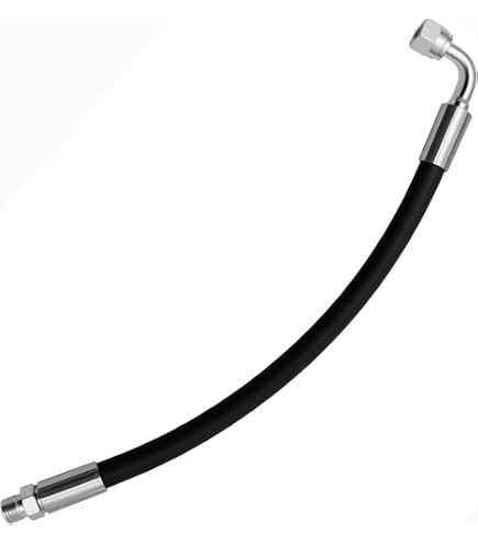 Produktbild von 2x Hydraulikschlauch AW29374 Für John Deere Frontlader – 35,6 Cm, 90° Anschluss, 5800 PSI, Doppellagig Geflochten, Inkl. O-Ringe