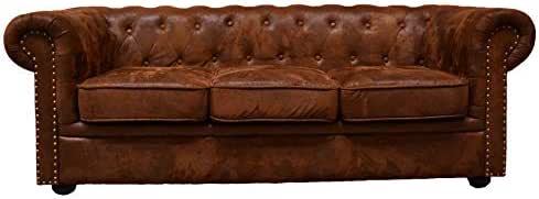MUEBLES MARIETA OLD STYLE NOW Sofá Chester Detroit 3 Plazas: Amazon.es