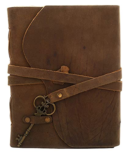 TUZECH Leather Travel Journal with Key