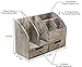 Vintage Rustic Wooden Office Desk Organizer & Mail Rack & Book Shelf For Desktop, Tabletop, or Counter - Distressed Torched Wood-Store Supplies, Desk Accessories, Mail – Barnwood (WO3C)