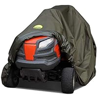 Family Accessories 100% Waterproof Riding Lawn Mower Cover, Heavy Duty Premium Water Resistant Garden Tractor Cover, Weatherproof Outdoor Storage for Ride On Lawnmower Engine, Large 76Lx47Wx47H