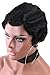 Kalyss Africa American Women’s Short Finger Wave Wig Premium Synthetic Mommy Hair Wig for Black Women