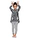 Arshiner Little Girls Long Sleeve Cute Rabbit Print with Pockets Cotton Outfit 2 pcs Pants Sets Top+Legging,Navy Blue,110(4-5years old)