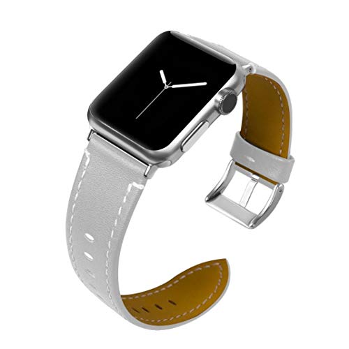 Watch Band for Apple Watch Series1/2/3 38mm,Saying Fashion Leather Replacement Bracelet Strap Band (Gray)