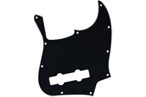 Dopro 5 String Jazz Bass Pick Guard J Bass Scratch Plate for USA/Mexican FD 5 String Jazz Bass Black 3 Ply