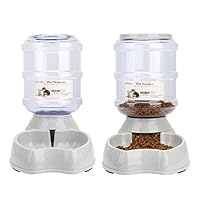 Old Tjikko Water Feeder for Dogs,1 Gallon Feeding Waterer Supplies,Automatic Dog Water Feeder Dispenser