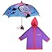 Disney Kids Umbrella and Poncho Raincoat Set, Minnie Mouse/Moana/Vampirina Girls Rain Wear For Toddler 2-3 or Kids 4-7