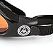 Aqua Sphere Kaiman Swim Goggles with Amber Lens (Black). UV Protection Anti-Fog Swimming Goggles for Adults