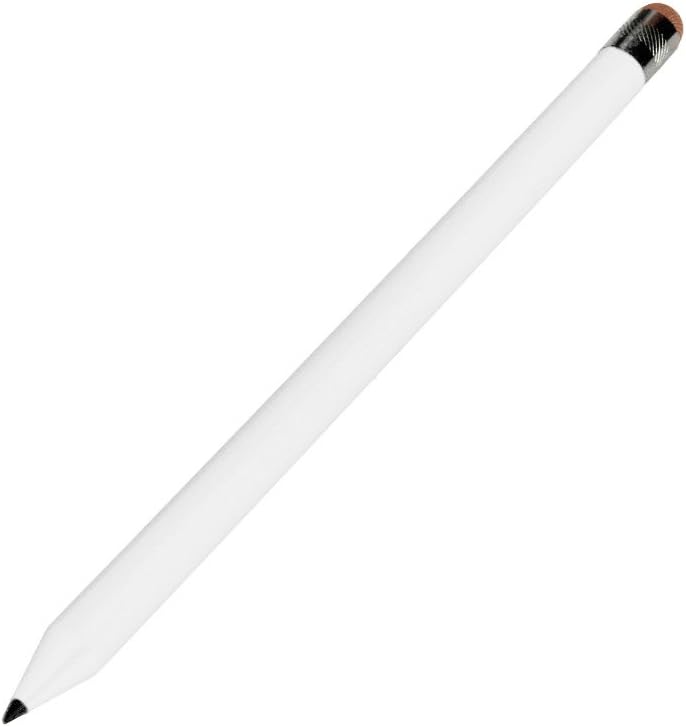 2 in 1 Pencil-Style Universal Capacitive Touch Stylus Pen for iPhone Tablet ICA High Sensitive (White)