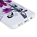 S7 Edge Case,Samsung Galaxy S7 Edge Case - Badalink Soft TPU Rubber Skin Gel Bumper Ultra-thin Slim Fit Print Cover with High Definition Screen Protector & Dust Plug & Stylus Pen - Purple Flowers