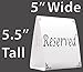 Freestanding Reserved Cards for Wedding Reception Tables, 20 Pk Black and White Design. Double-Sided 5x5.5 Table Tents Are Elegant, Versatile Event Decor for Banquet Hall, Ballroom, Party and Luncheon