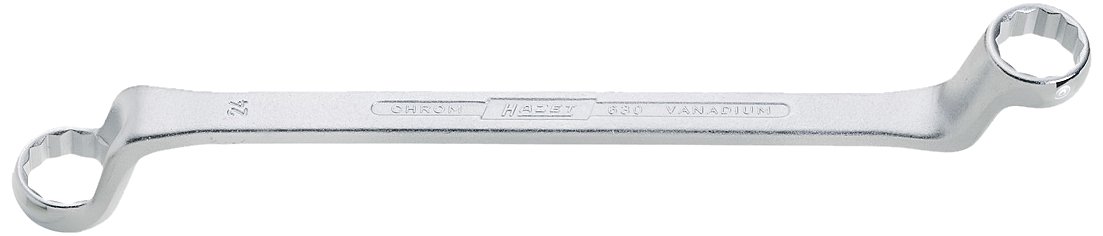 HAZET 630-21X22 295 mm 12-Point Profile Polished Head Double Box-End Wrench - Chrome-Plated