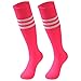 Tube Socks Stripe, saounisi Unisex Knee High Football Soccer Volleyball Baseball Cheerleading Team Socks 2/6/10 Pairs