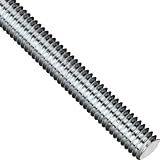 Steel Fully Threaded Stud, Zinc Plated, 3/8