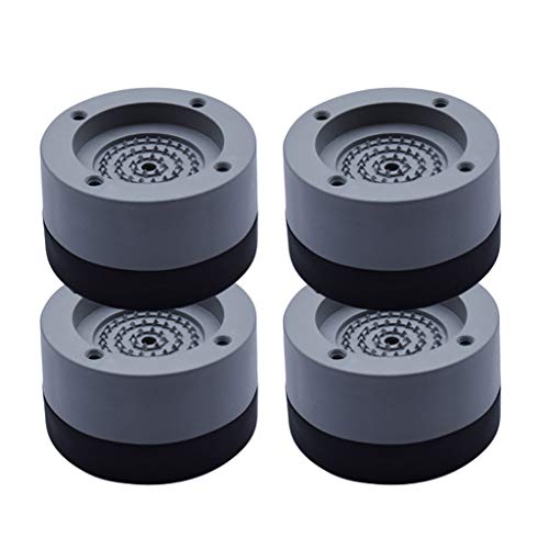 Hunzed Washing Machine Rubber Pads,Anti-Vibration Pad Universal Fixed Non-Slip Damping- Reduces Vibration as Washing Machine Mat Pan Tray Stand Stabilizer Pedestal (Gray)