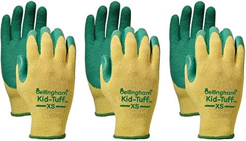 Bellingham KT3100XS Garden Grip Kid-Tuff Work Gloves for Big Jobs, X-Small (Intended to fit Children 5-8 Years Old) (Тhrее Pаck)