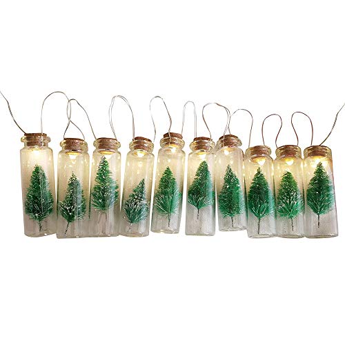 Axiba 1M Glass Bottle Garland Mason Jar Christmas Tree Battery Fairy Lights,Pausseo Decoration Pendant Hotel Lobby Family House Party Decor Striking Warm Lamp Warm White Light Bulb Decorative Lantern
