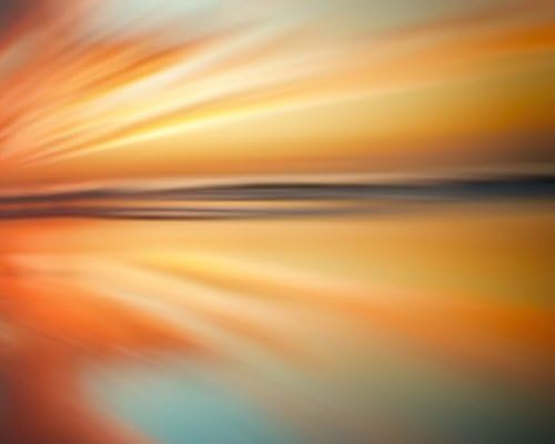 Ocean Beach Sunset Abstract Wall Art Decor Modern Abstract Extra Large Wall Decor Coastal Wall Decor Living Room Art Office Art