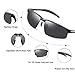 SOXICK Men's Sports Polarized Sunglasses - Fashion UV Protection Rectangular Half Frame Sun Glasses