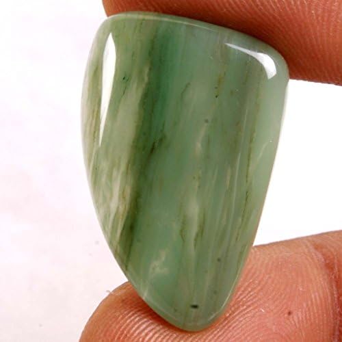 26.60 CT. NATURAL AFRICAN GREEN JADE FANCY CABOCHON 29X19 MM LOOSE GEMSTONES