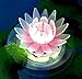 pearlstar Solar Pond Lights Waterproof LED RGB Solar Floating Lights Swimming Pool Pond Floating Night Light for Swimming Pool Spa Patio Wedding Party Christmas Decorations(4Pcs Lotus)