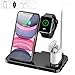 YUYI Wireless Charger,4 in 1 Wireless Charging Stand for iPhone 11/11 Pro Max/X/XS/XR/Xs Max/8/8 Plus and Other Qi Phones, Wireless Charging Station Compatible Apple Watch Series 5 4 3 2 1, Airpods 12