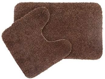 Spread Spain Ultra Soft Microfiber Anti Skid Bathmat with Contour Set of 2pc -50 x 80 cm and 50 x 50 cm