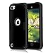 Case for iPod Touch 2019, iPod Touch 2020, New iPod Touch 7th 6th 5th Generation - CheerShare Protective iPod Touch Case Silicone Shockproof High Impact Layered Cover for iPod (Black+Black)