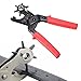6 Sizes Kit Revolving Heavy Duty Leather Belt Hole Punch Puncher Cut Eyelet Plier Tool DIY