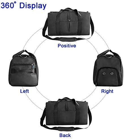 41L Sports Gym Bag with Shoes Compartment and Wet Pocket, 21" Travel Duffle Bag for Men and Women 4 41L Sports Gym Bag with Shoes Compartment and Wet Pocket, 21" Travel Duffle Bag for Men and Women