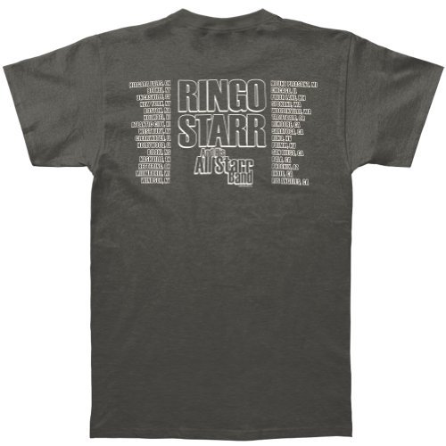 Beatles Men's Ringo Starr Peace Love Circle Tour T-shirt Black