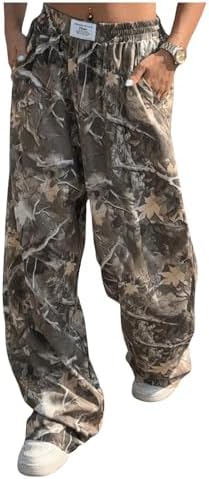 Amazon.com: SOLY HUX Women's Camo Pants Elastic Waist Baggy Wide