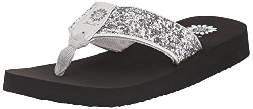 Yellow box women s carolina flip flop, silver, 8 m us