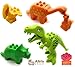 Aliris Jurassic World - 5 Dinosaurs - Dino Zoo Park T-Rex Set for Toddler - Compatible with Leading Brand Building Bricks