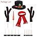 Snowman Kit, Snowman Decorating Kit 15Pcs Snowman Making Kit Winter Party Kids Outdoor Toys Decoration Christmas Holiday Decoration