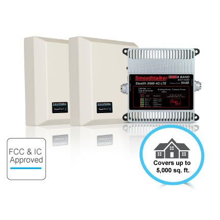 Smoothtalker Stealth X6 60dB 4G LTE Extreme Power Cellular Signal Booster for Home & Office