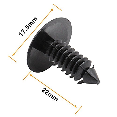 MANSHU 200 Pcs Car Plastic Trim Boot Rivets Push Clip Fastener,6.4mm Hole Push Retainer Bumper Fender Shield Clips, Automotive Plastic Push Pins Bumper Clips, Car Plastic Rivets Retainers Screw. - Thumbnail 4
