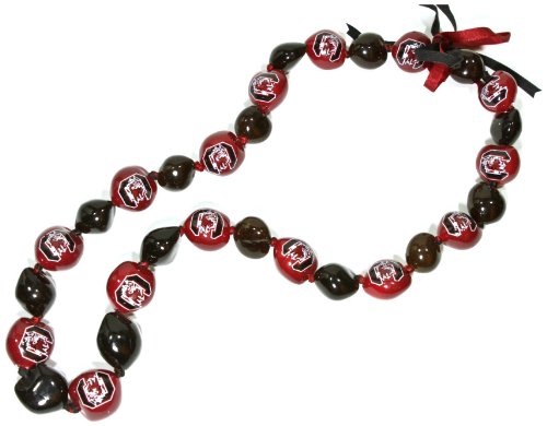 NCAA South Carolina Fighting Gamecocks Go Nuts Kukui Nut Lei Necklace