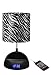 LighTunes LS1000-ZBA-BT Bluetooth Speaker Lamp with Alarm Clock, FM Radio, and USB Charging Port, Zebra Shade