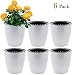 SAND MINE Self Watering Planter White Flower Pot (6, XL)