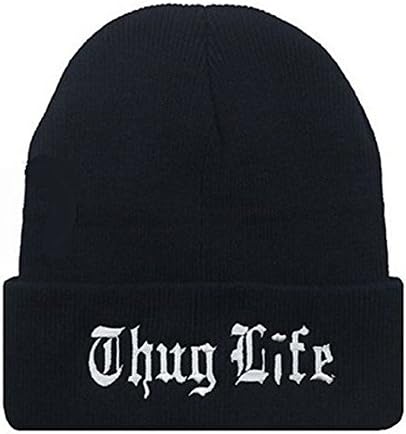 PG Men Women Winter Beanies Unisex Beanie Cap Knitted Bonnet, THUG LIFE