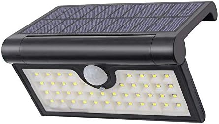 Maxmer Solar Security Light 2W LED Foldable Motion Sensor Solar Lights Wireless Waterproof Outdoor Solar Wall Lights Garden Pathway Floor Wall Patio Lamp with Auto On/Off, 1 Pack