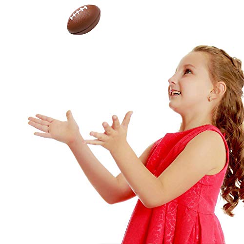 Grobro7 Super Bowl Football Mini Sports Balls Rugby Stress Relieve Balls-6 Pack/Set Squeeze Foam Toy Football Themed Party Supplies Party Favor for Anxiety Relief