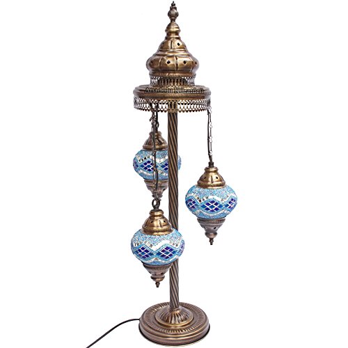 Floor Lamp Turkish Lamps Hanging Mosaic Lights Pendant Blue